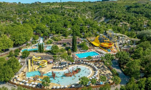 Campingplatz Villeneuve-de-Berg in der Ardèche, Ciela Village, Domaine Le Pommier, Wasserpark