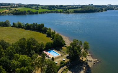Camping Alrance Aveyron Les Cantarelles Ciela Village bord de lac